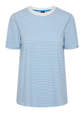 PCRIA T-Shirt - Bright White m. Lyseblå striber