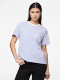 PCRIA T-Shirt - Bright White m. Lyseblå striber