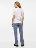 PCRIA T-Shirt - Bright White m. Lyserød striber