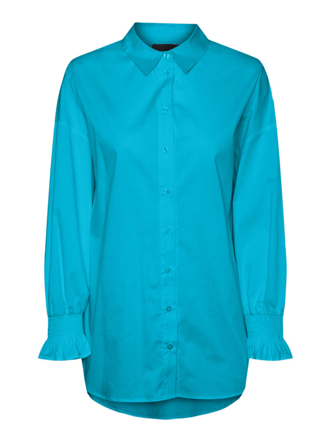 PCESSI smock skjorte - Blue Atoll