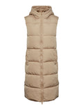 PCBEE Long vest Outerwear - Silver Mink
