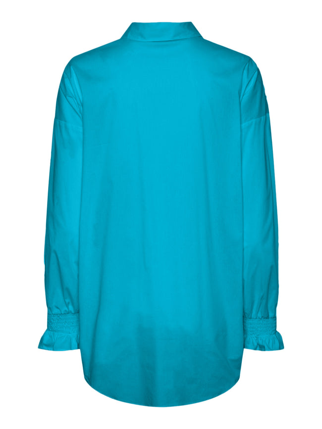 PCESSI smock skjorte - Blue Atoll