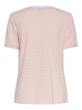PCRIA T-Shirt - Bright White m. Orange striber